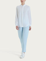 Camicia a manica lunga in Ecoseta Bianchi Donna - Ragno
