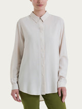 Camicia a manica lunga in Ecoseta Bianchi Donna - Ragno