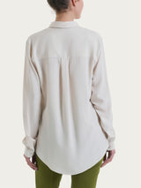 Camicia a manica lunga in Ecoseta Bianchi Donna - Ragno