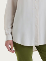 Camicia a manica lunga in Ecoseta Bianchi Donna - Ragno