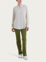 Camicia a manica lunga in Ecoseta Bianchi Donna - Ragno