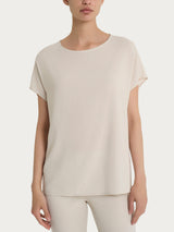 Blusa con manica Kimono in Voile di Viscosa Satin Bianchi Donna - Ragno