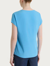 Blusa con manica Kimono in Ecoseta Azzurri Donna - Ragno