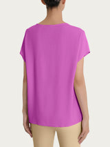 Blusa con manica Kimono in Ecoseta Viola Donna - Ragno
