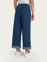 Jeans ampio alla caviglia con tasche in Super Light Denim Viola Donna - Ragno