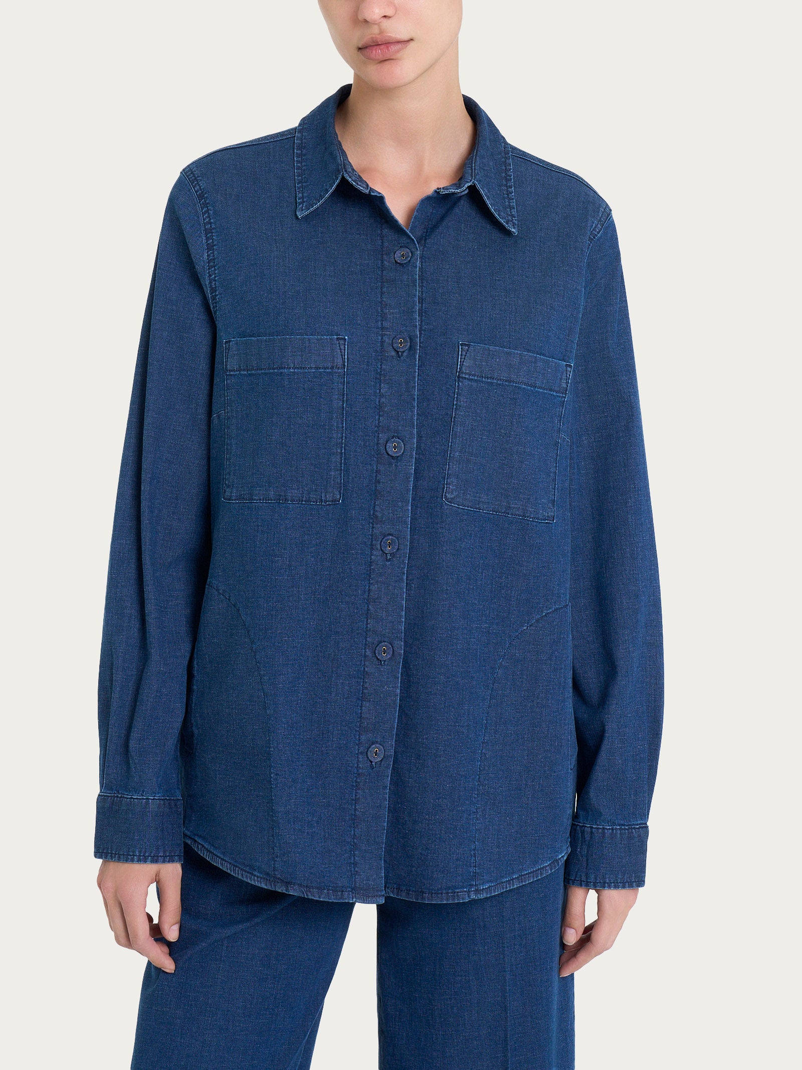 Shacket in Super Light Denim  Viola Donna - Ragno