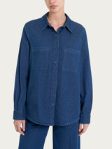 Shacket in Super Light Denim  Viola Donna - Ragno