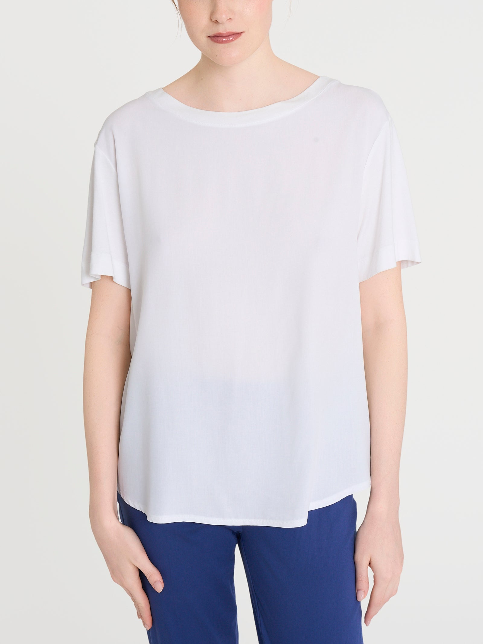 Maglietta Donna Remidoo A Righe Bianche | Maniche Lunghe, Scollo A Barchetta, Vestibilità Aderente, Tessuto Elasticizzato, Autunno/Inverno, Taglia S