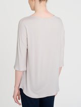 Maglietta con manica 3/4 kimono in Misto Viscosa Bianchi Donna - Ragno