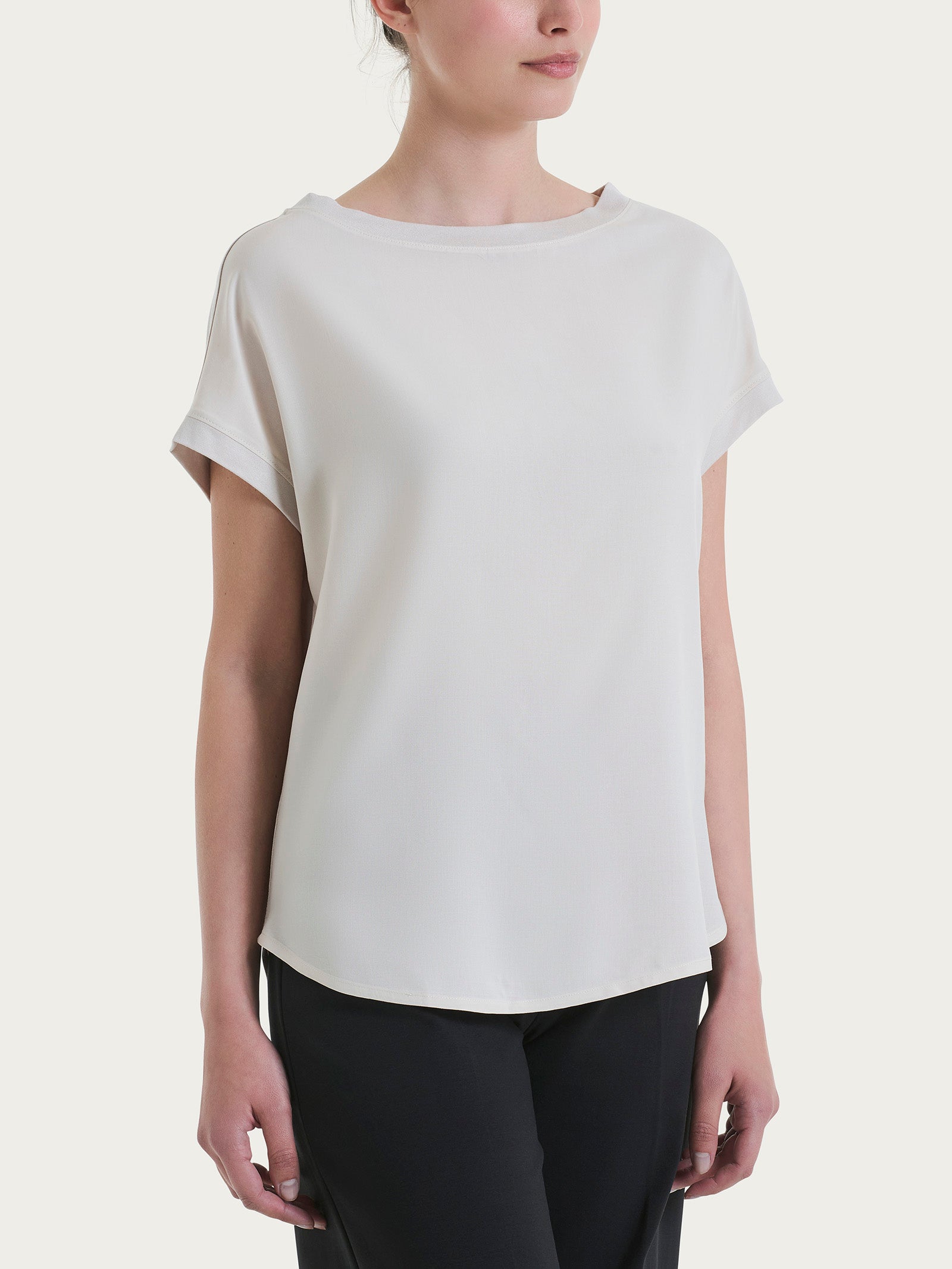 Ragno Maglia Viscosa Manica Corta Maglietta Con Manica Corta