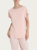 Maglietta con manica corta kimono in Misto Viscosa Rosa Donna - Ragno