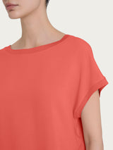 Maglietta con manica corta kimono in Misto Viscosa Rosa Donna - Ragno