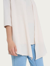 Cardigan con manica 3/4 in Misto Viscosa Bianchi Donna - Ragno
