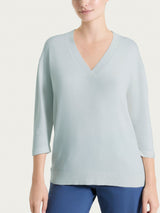 Maglia con scollo a V e con manica 3/4 in Summertime Grigi Donna - Ragno