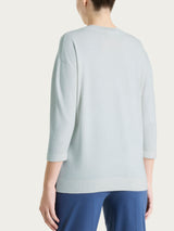 Maglia con scollo a V e con manica 3/4 in Summertime Grigi Donna - Ragno