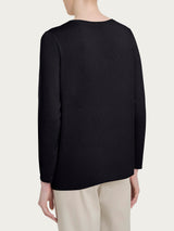 Maglia girocollo con manica lunga in Summertime Neri Donna - Ragno