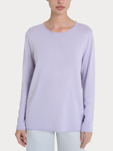 Maglia girocollo con manica lunga in Summertime Rosa Donna - Ragno