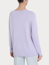Maglia girocollo con manica lunga in Summertime Rosa Donna - Ragno