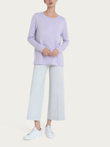Maglia girocollo con manica lunga in Summertime Rosa Donna - Ragno