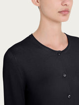 Cardigan aperto con bottoni in Summertime Neri Donna - Ragno
