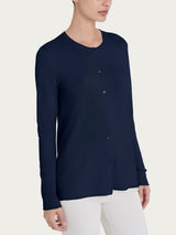 Cardigan aperto con bottoni in Summertime Blu Donna - Ragno