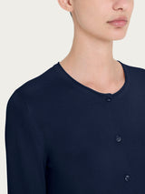 Cardigan aperto con bottoni in Summertime Blu Donna - Ragno