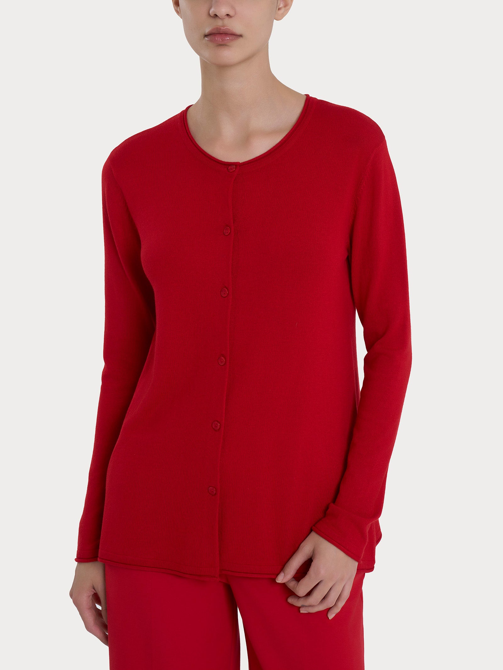 Cardigan aperto con bottoni in Summertime Rossi Donna - Ragno