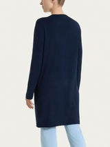 Cardigan lungo aperto in Summertime Blu Donna - Ragno