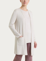 Cardigan lungo aperto in Summertime Bianchi Donna - Ragno