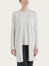 Cardigan lungo aperto in Summertime Bianchi Donna - Ragno