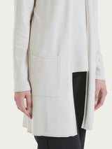 Cardigan lungo aperto in Summertime Bianchi Donna - Ragno