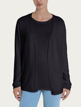 Cardigan aperto in Summertime Neri Donna - Ragno