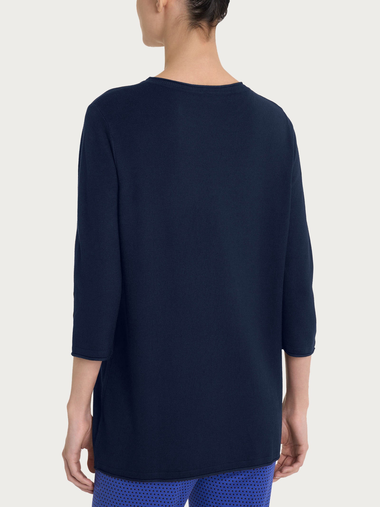 Maglia girocollo con manica 3/4 in Summertime Blu Donna - Ragno