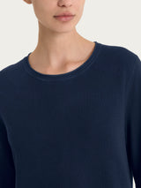 Maglia girocollo con manica 3/4 in Summertime Blu Donna - Ragno