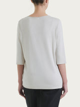 Maglia girocollo con manica 3/4 in Summertime Bianchi Donna - Ragno