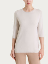 Maglia girocollo con manica 3/4 in Summertime Bianchi Donna - Ragno