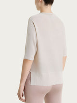 Maglia con manica a pipistrello in Crêpe Lurex Viola Donna - Ragno