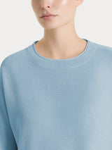 Maglia con manica a pipistrello in Crêpe Lurex Azzurri Donna - Ragno