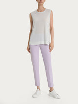 Maglia smanicata in Crêpe Lurex Bianchi Donna - Ragno