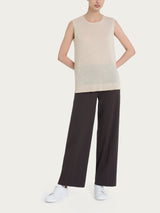 Maglia smanicata in Crêpe Lurex Bianchi Donna - Ragno