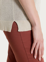 Maglia smanicata in Crêpe Lurex Bianchi Donna - Ragno