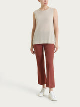 Maglia smanicata in Crêpe Lurex Bianchi Donna - Ragno