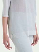 Maglia con manica 3/4 in Crêpe Lurex Bianchi Donna - Ragno