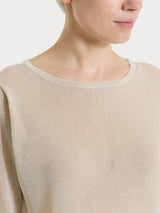 Maglia con manica 3/4 in Crêpe Lurex Bianchi Donna - Ragno