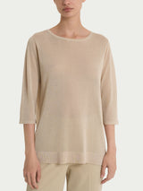 Maglia con manica 3/4 in Crêpe Lurex Bianchi Donna - Ragno