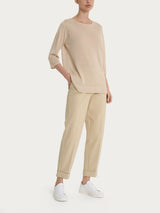 Maglia con manica 3/4 in Crêpe Lurex Bianchi Donna - Ragno