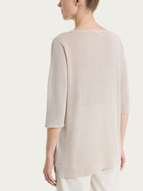 Maglia con manica 3/4 in Crêpe Lurex Viola Donna - Ragno