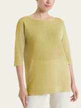 Maglia con manica 3/4 in Crêpe Lurex Verdi Donna - Ragno