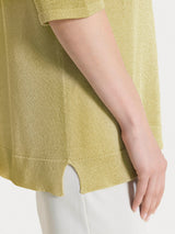 Maglia con manica 3/4 in Crêpe Lurex Verdi Donna - Ragno