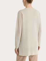 Cardigan con bottoni in Crêpe Lurex Bianchi Donna - Ragno